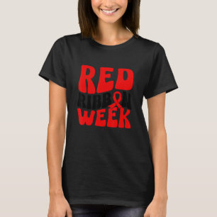 T-shirt Super Je Porte Red Ribbon Week Heart Health Award