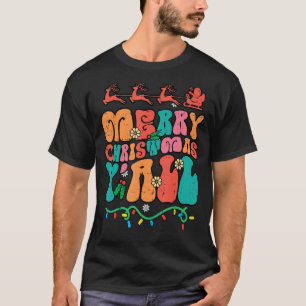T-shirt Super Joyeux Noël Yall Retro Noël Hommes de famill
