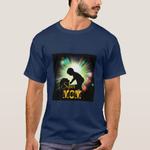 T-shirt Super MAMAN - Bleu Marine