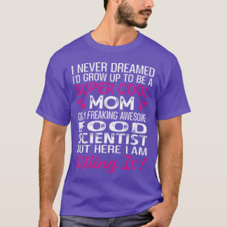 T-shirt Super Maman D'un Aliment Vraiment Génial Rétro