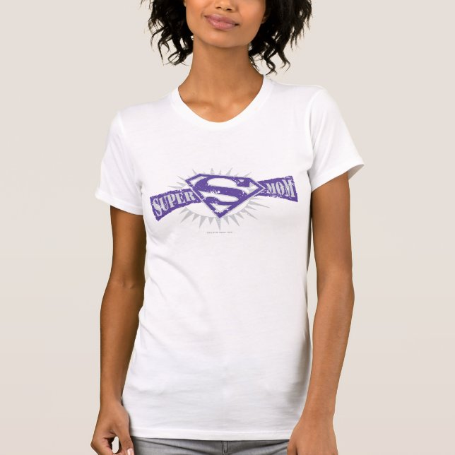 T-shirt Super Maman Purple Starburst (Devant)