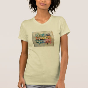 T-shirt Super Maman Super Femme Super Tired Stripes