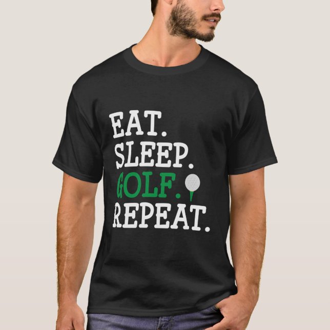 T-shirt Super Mat Sleep Golf Répéter (Devant)
