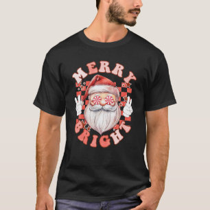 T-shirt Super Merry et brillant Funny Père Noël Retro Chri
