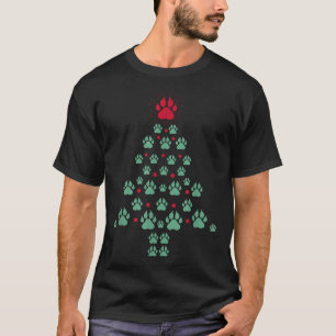 T-shirt Super mignon Chien pattes Pied Imprimer Arbre de N