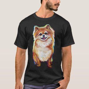T-shirt Super mignon souriant Pomeranian