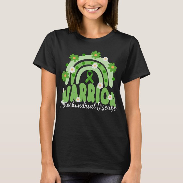 T-shirt super mitochondrial maladie guerrier arc-en-ciel f (Devant)