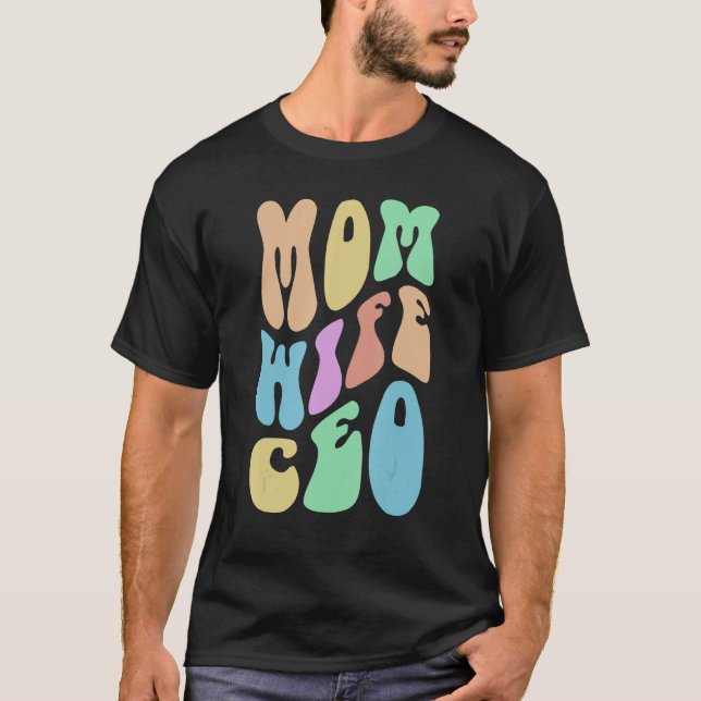 T-shirt Super MOM WIFE PDG Mme Boss Girl Propriétaire d'en (Devant)