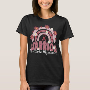 T-shirt super myélome multiple guerrier fleur arc-en-ciel