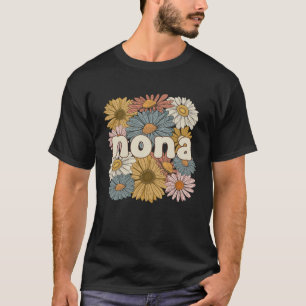 T-shirt Super Nona Grandmère Fleurs Nona Grandma