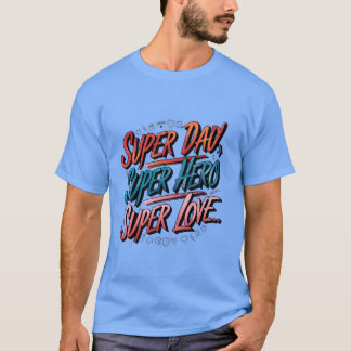 T-shirt Super Papa chemise, fête des pères drôle super hér
