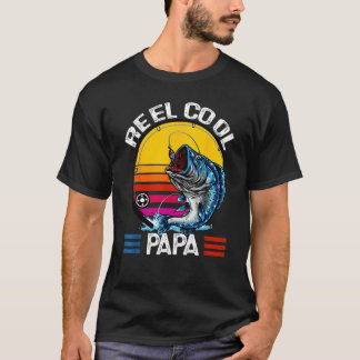 T-shirt Super Papa Cool Fête Des Pères Passionné De Pêche
