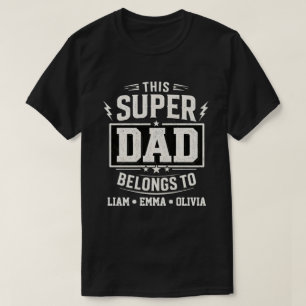 T-shirt Super Papa de légende appartient aux fils