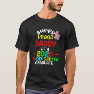 T-shirt Super papa fier de la finissante de la maternelle 