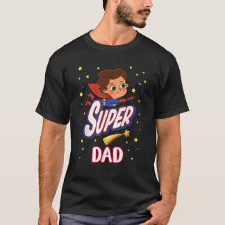 T-shirt Super Papa Funny Superhero Famille Fête des mères