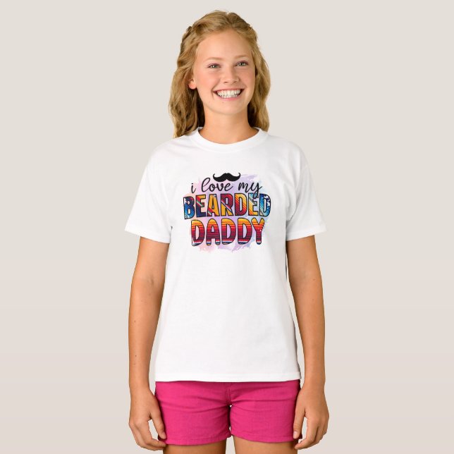 T-shirt Super Papa, Humour, moustache (Devant entier)