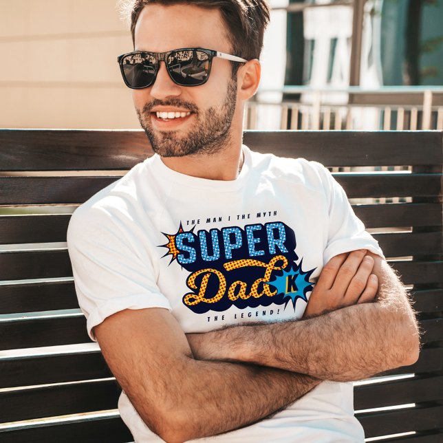 T-shirt Super Papa L'Homme Le Mythe La Légende Superhero (Créateur téléchargé)
