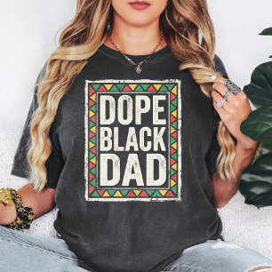 T-shirt Super Papa Noir Couleurs Africaines Détressées