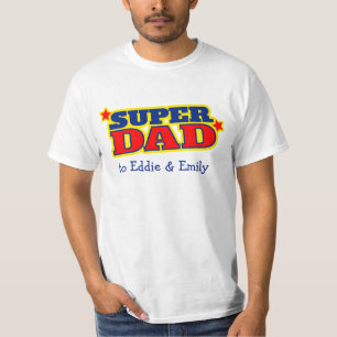 T-shirt Super Papa texte graphique slogan personnalisé t-