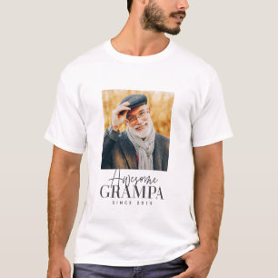 T-shirt Super Papi depuis 20XX Simple Photo Élégant