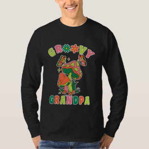 T-shirt super papy coloré champignons rétro funky