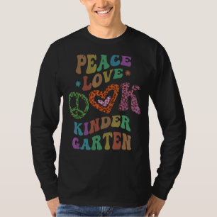T-shirt Super PEACE LOVE KINDERGARTEN Empreinte de léopard