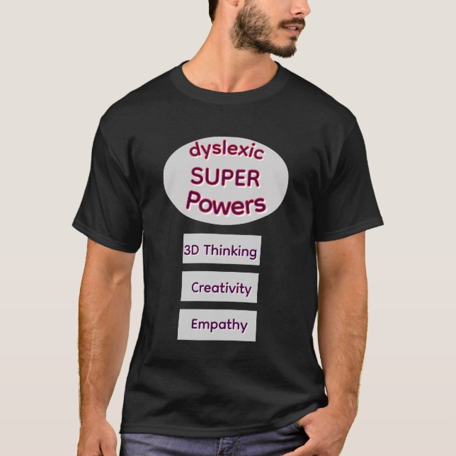 T-Shirt Super Pouvoirs Dyslexiques (Devant)