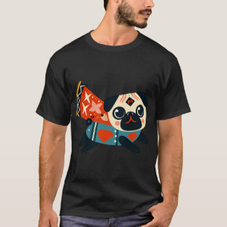 T-shirt Super Pug Chien Héros Puissance - Art Populaire Sc
