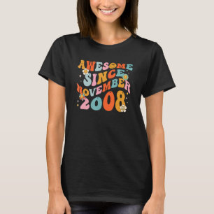 T-shirt Super Retro Awesome Depuis 2008 14 Ans 14ème 
