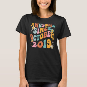 T-shirt Super Retro Awesome depuis 2019 3 Ans 3ème Bi
