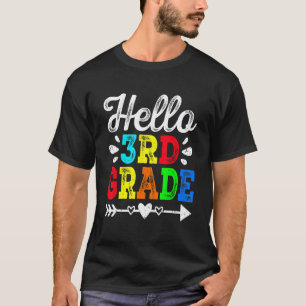 T-shirt Super Rétro Bonjour Professeur Élève 3e Année Équi