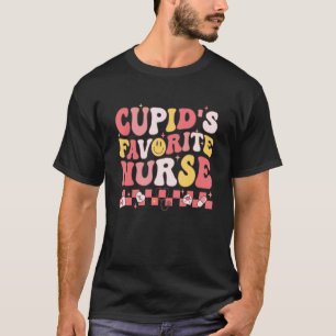 T-shirt Super Retro Cupid's Favorite Nurse Nurse Valent