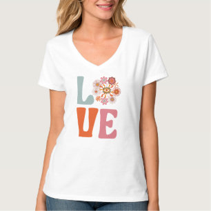 T-shirt Super Retro Floral Cosmic Daisy LOVE