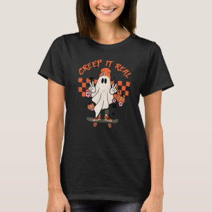 T-shirt Super Retro Halloween Creep it real Ghost Boy Fal