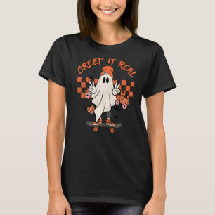 T-shirt Super Retro Halloween Creep it real Ghost Boy Fal