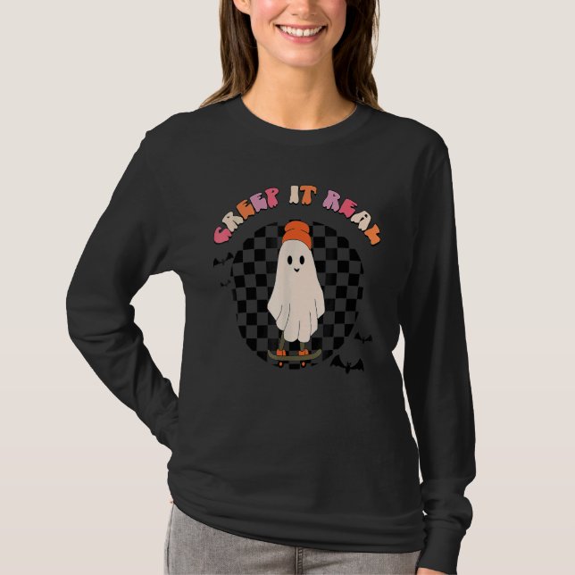 T-shirt Super Retro Halloween Creuse it Véritable Fantôme  (Devant)