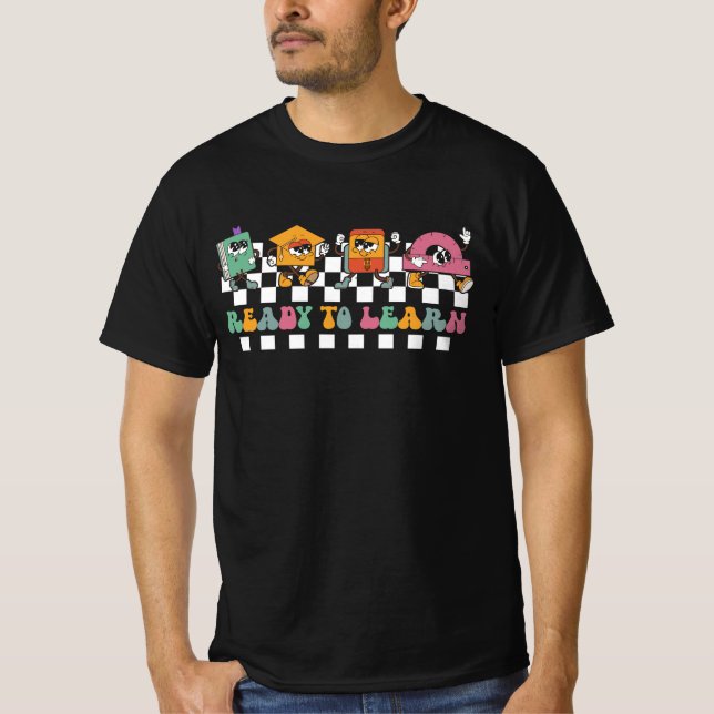 T-shirt Super Retro Vie de l'enseignant Daisy Hippy Be Kin (Devant)