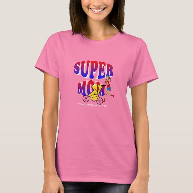T-shirt Super Running Maman (Devant)