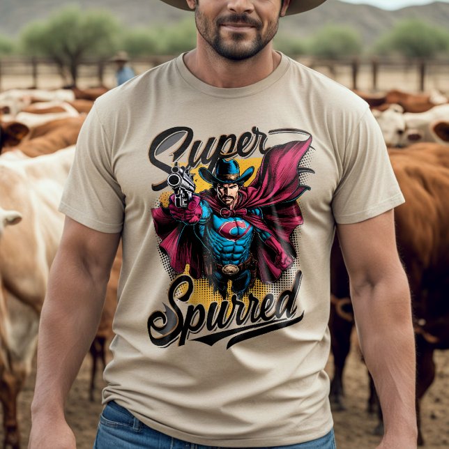 T-shirt Super Spurred : Cowboy Superhero (Créateur téléchargé)