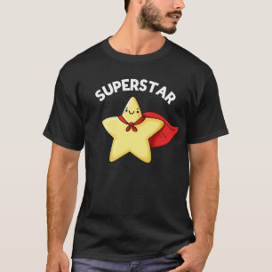 T-shirt Super Star Funny Astronomy Pun Dark BG