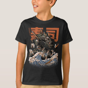 T-shirt Super Sushi Dragon Japonais Nourriture Kawaii Drag
