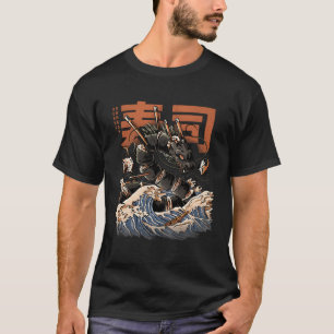 T-shirt Super Sushi Dragon Japonais Nourriture Kawaii Drag