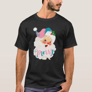 T-shirt Super Vintage Pink Père Noël Retro Joyeux Noël Wo