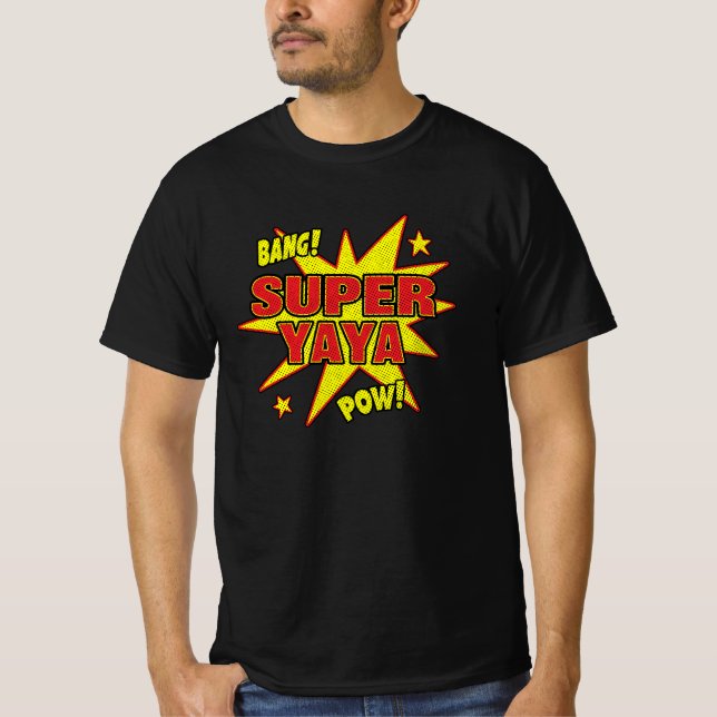 T-shirt Super Yaya - Super Power Grandma Grand-Mère Cadeau (Devant)