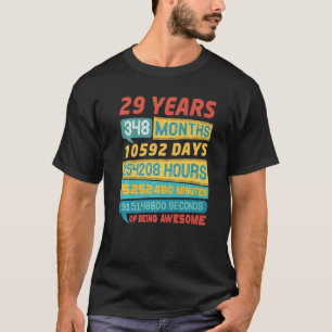 T-shirt Superbe 29 Ans Vintage 29e Anniversaire