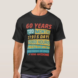 T-shirt Superbe 60 Ans Édition Limitée Vintage 60E