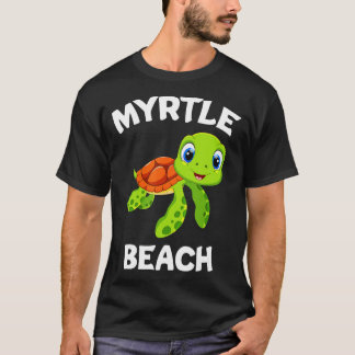 T-shirt Superbe Design De Plage De Myrtle Avec Une Mignonn