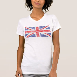 T-shirt superbe d'Union Jack de points
