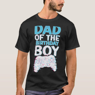 T-shirt Superbe Papa De L'Anniversaire Garçon Vidéo Jeu Ga