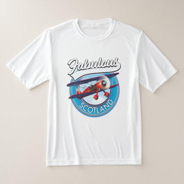 T-shirt Superbe Scotland style rétro patch voyage (Poser)